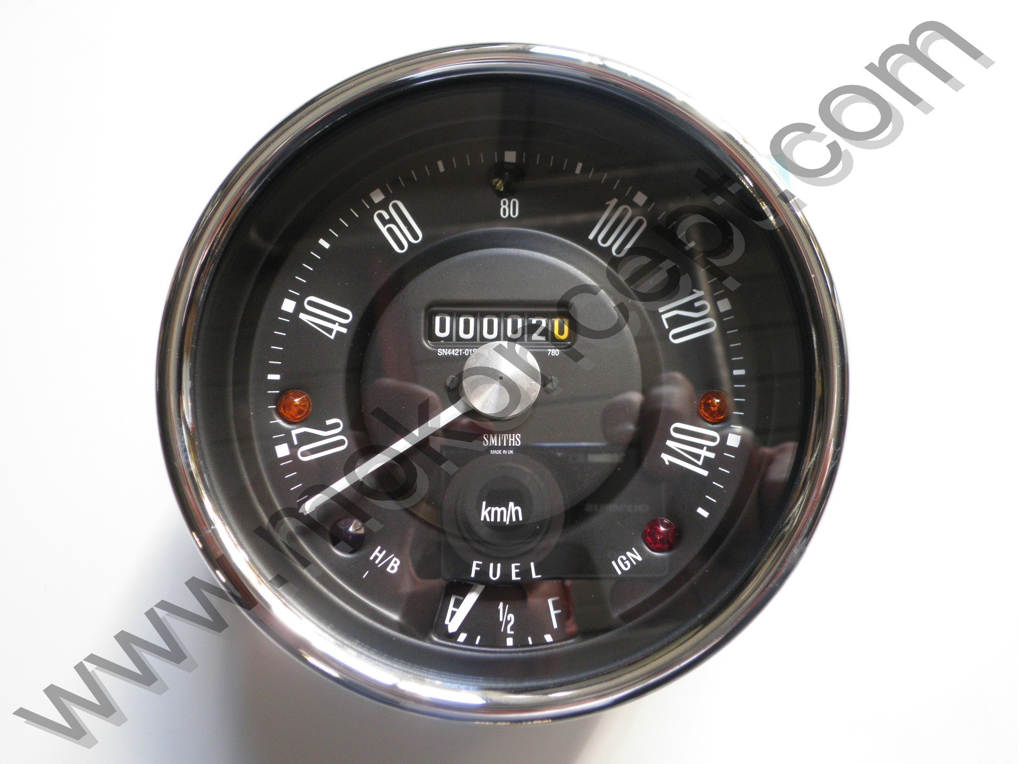 Smiths Speedometer noir Moke