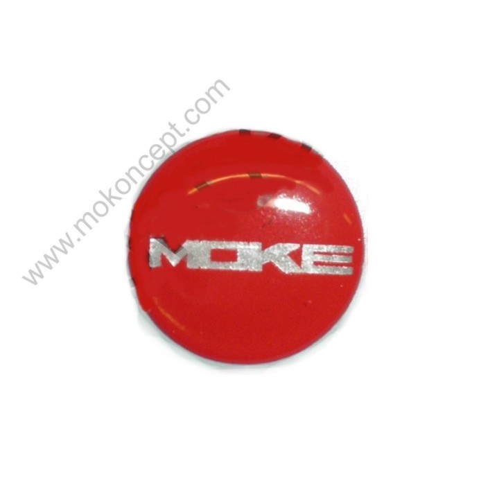 Badge pommeau Moke rouge