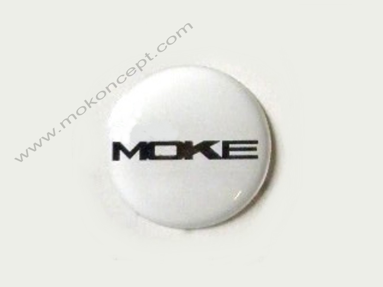Adhesive Badge Wheel Center Moke White