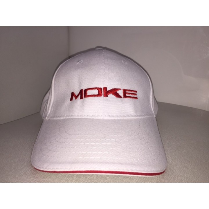 Casquette ajustable Moke White/rouge