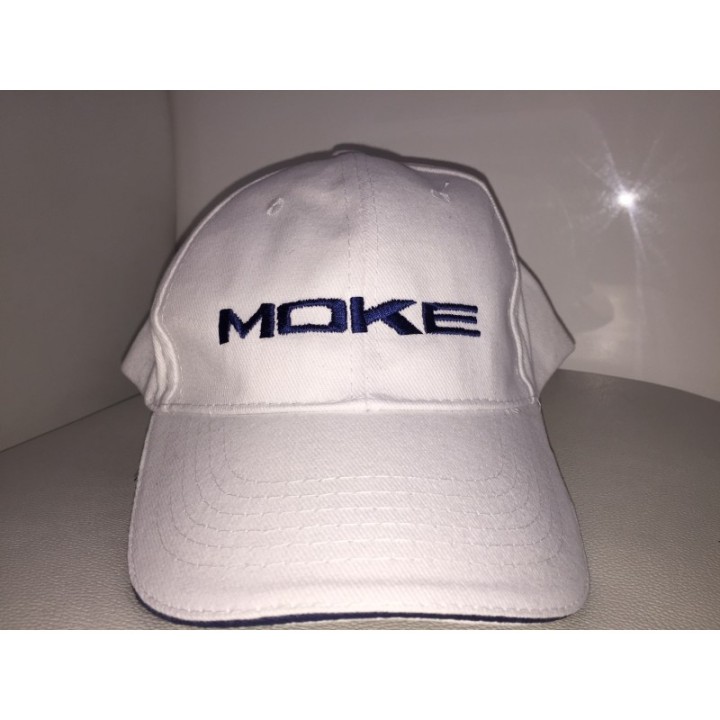 Casquette ajustable Moke White/bleu