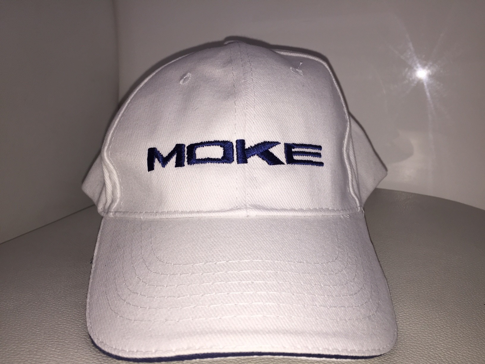 Casquette ajustable Moke blanc/bleu