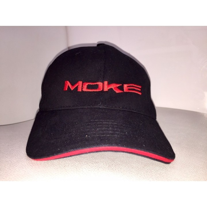 Casquette ajustable Moke noir/rouge