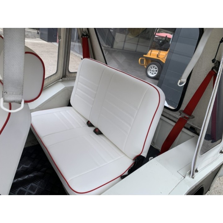 Banquette Moke blanc/rouge