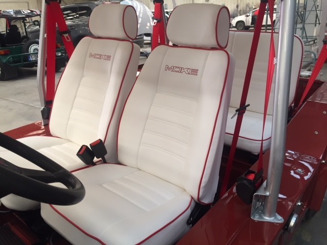 Sièges Front et banquette Moke White-Red