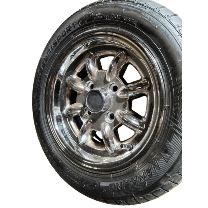 Rim Superlight 5x12 chrome (pack de 4) + pneus 165/60 r12