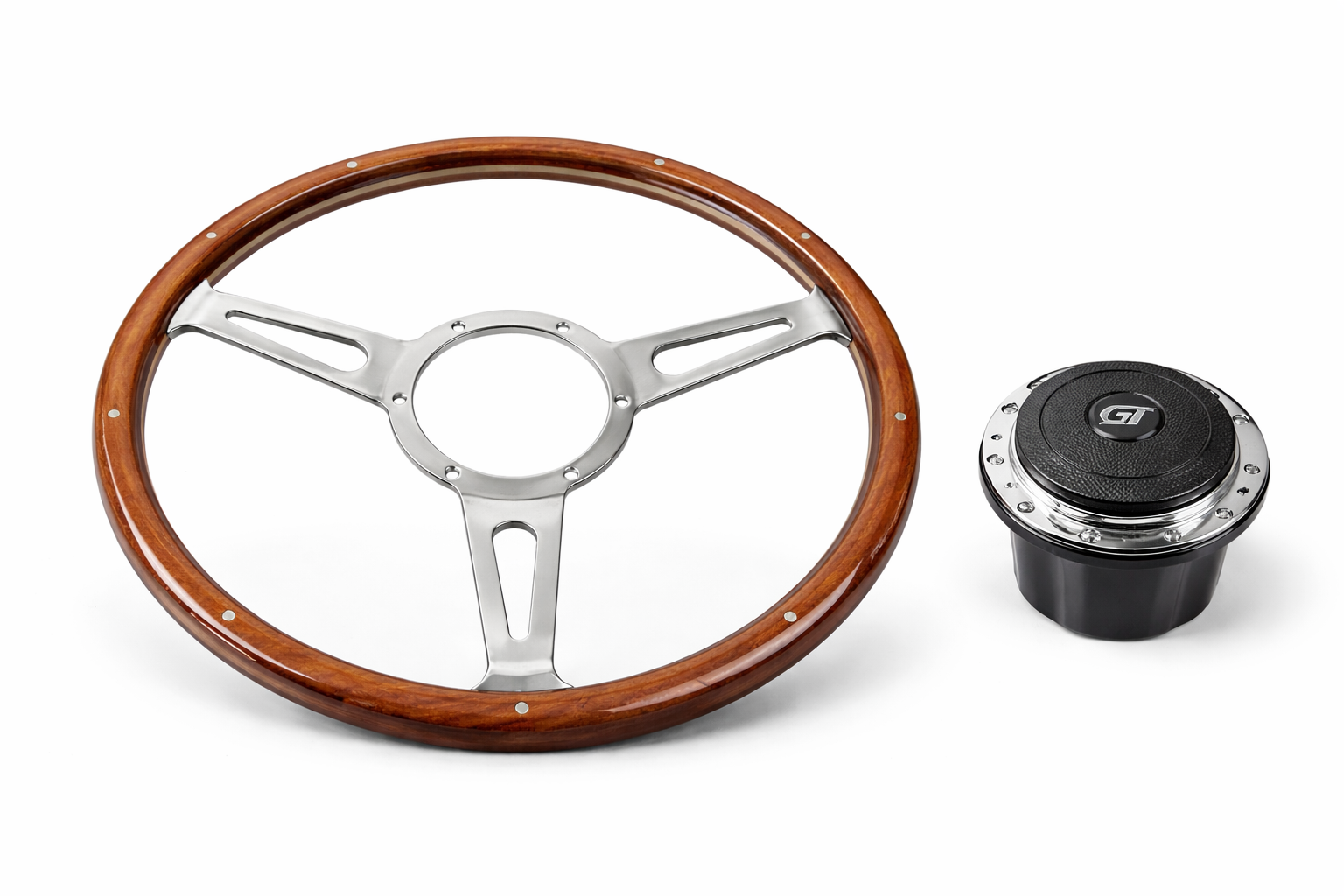 Steering Wheel en Wood style avec moyeu pour Moke