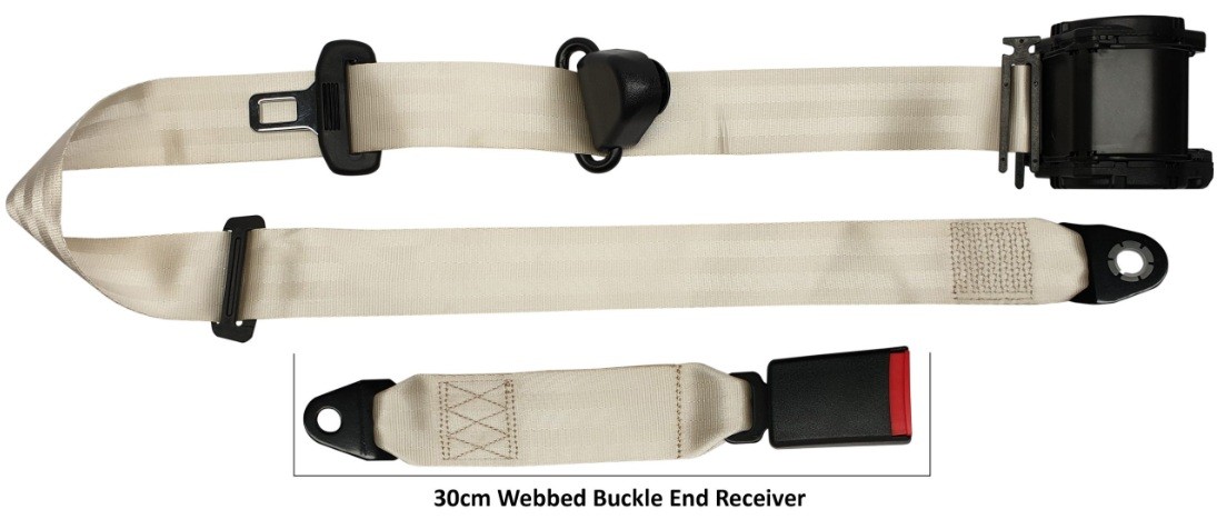 Rear Seat Belt noir