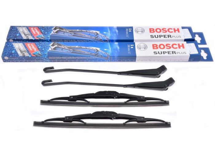 Set de bras d\'essuie glace noir