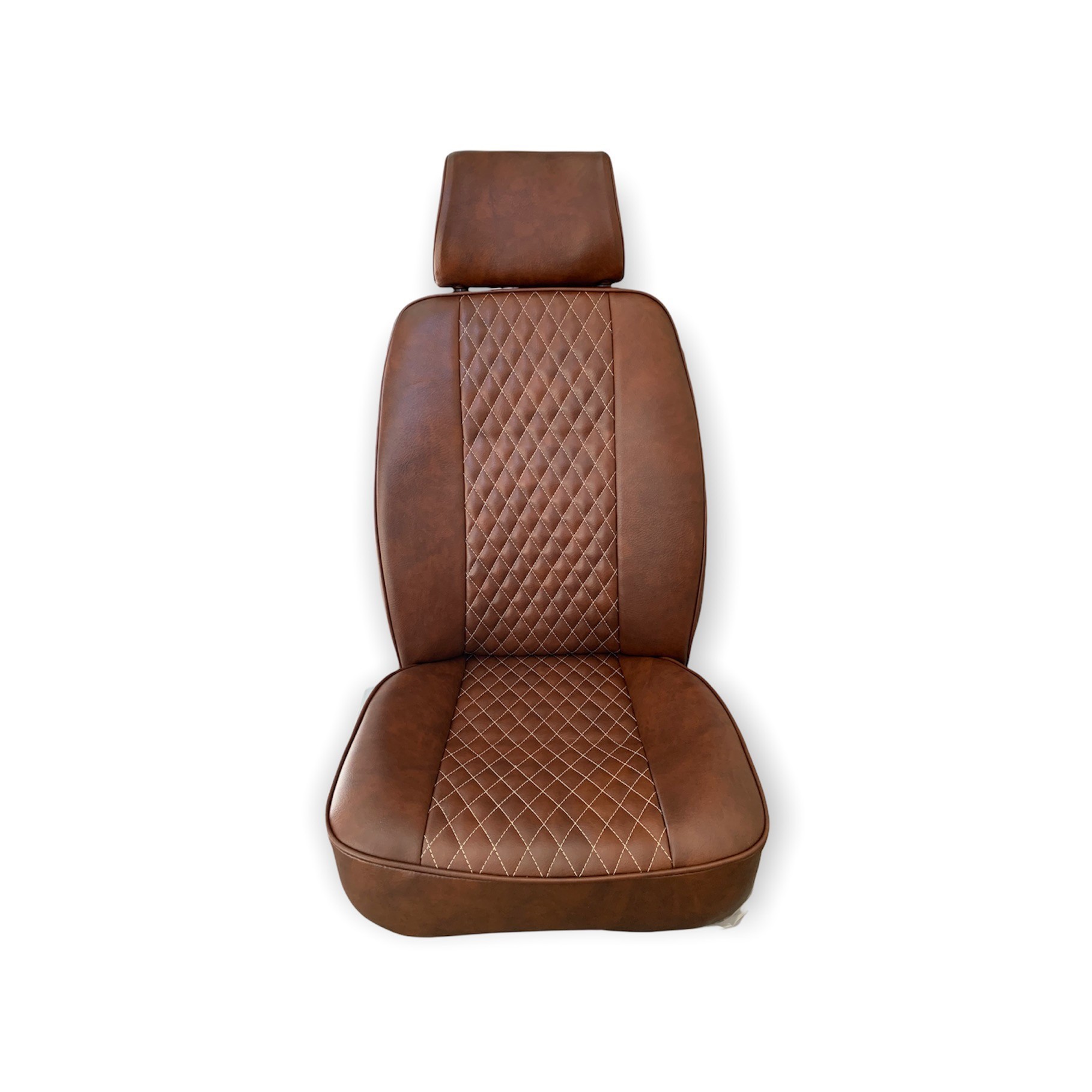Sièges Front et banquette Moke marron coutures diamant