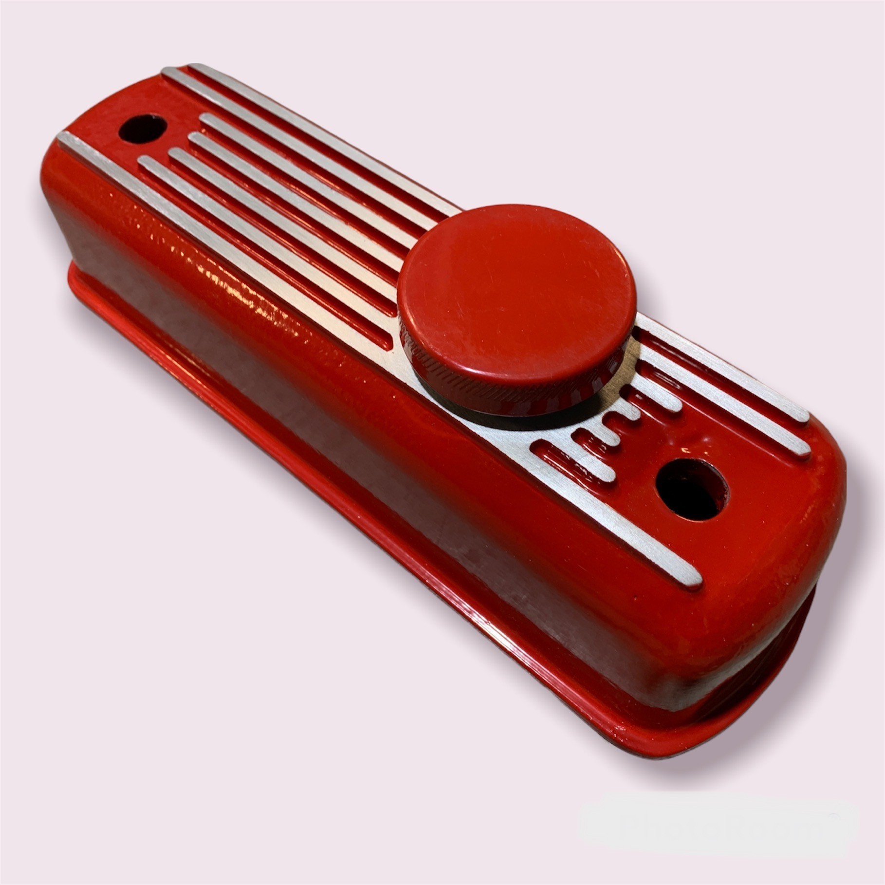 Cache culbuteur aluminium rouge gloss