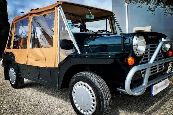 The British-racing green Moke Classic