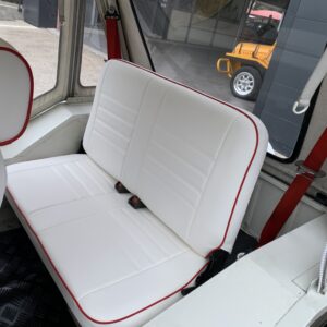 Banquette Moke blanc/rouge