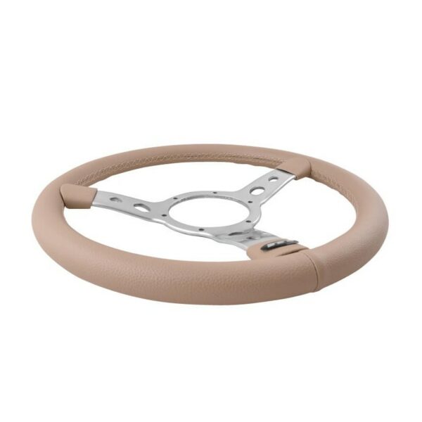 Volant cuir beige